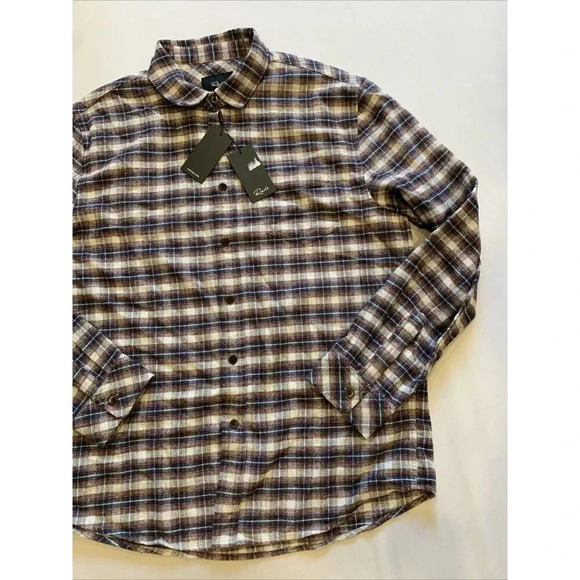 Rails Men's Purple Plaid Long Sleeve Button Front Forrest Shirt Large NWT - Picture 4 of 11